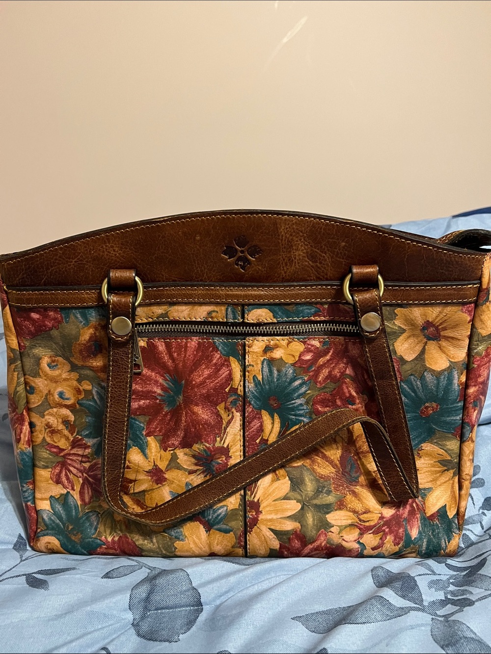 Patricia Nash Floral Leather Shoulder Bag